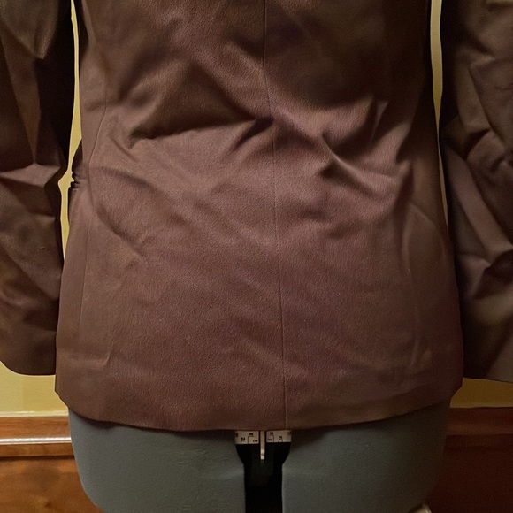 Tahari Vintage 100% Pure Wool Brown Single-Button Blazer - Size 6 - Picture 7 of 10